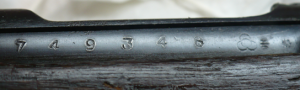 Serial number of Japanese Arisaka Type 38 rifle 