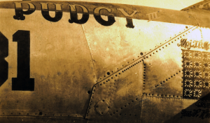 A closeup of Pudgy III; flown by Major Thomas McGuire, Ace pilot